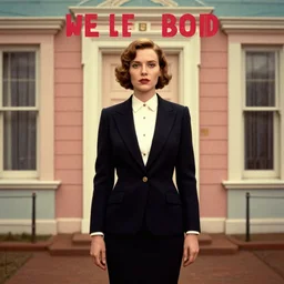 Andreea diaconu as Bond Girl James Bond movie poster in style of Wes Anderson