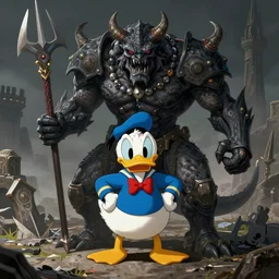 donald duck as dark souls boss
