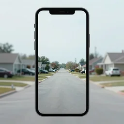 a liminal middle class American suburb, glitch in the matrix, taken on an iPhone, blurry, clean, empty, creepy