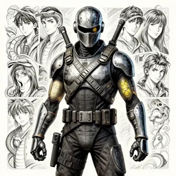 full body portrait, robot ninja warrior mask helmet metal gear solid snake pose training suit swat commando, intricate details in moebius style, official fanart behance hd artstation by jesper ejsing, by rhads, moebius and makoto shinkai and lois van baarle, ilya kuvshinov, ossdraws, that looks like it is from borderlands and by feng zhu and loish and moebius