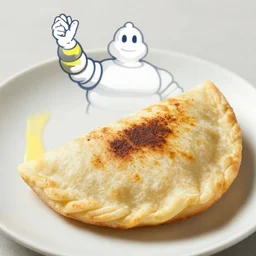 michelin star photography of a rusty pipe pupusa,