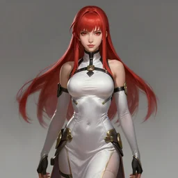 a highly detailed illustration of makima, intricate, elegant, highly detailed, centered, digital painting, artstation, concept art, smooth, sharp focus, league of legends concept art, wlop.