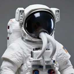 extremely detailed studio portrait of space astronaut, tentacle coming out of mouth, helmet is off, helmet i in lap, full body, soft light, golden glow, award winning photo by james van der zee