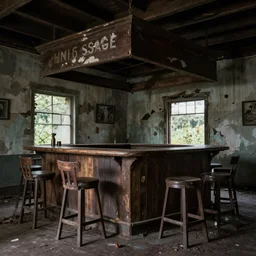An abandoned bar