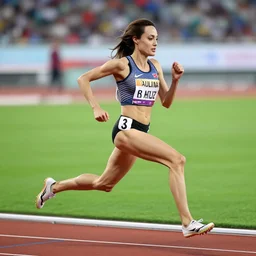 angelina jolie running track and field. high definition