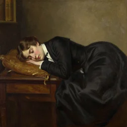 devoutly to be wish'd. to die, to sleep ;, victorian, oil
