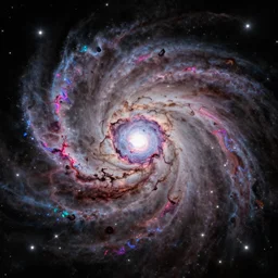 a beautiful spacescape of an exploding star, astrophotography, detailed, beautiful, colorful, lights, holographic, stunning