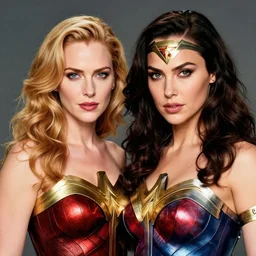 portrait of christina hendricks and gal gadot hybrid as wonder woman by mario testino, detailed, award winning, sony a 7 r