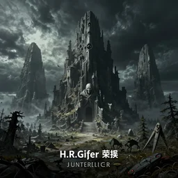 landscape by H.R. Giger, Junji Ito, Zdzislaw Beksinski, Todd McFarlane