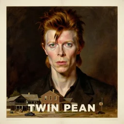 twin peaks poster art, portrait of david bowie in small town solving mystery, by michael whelan, rossetti bouguereau, artgerm, retro, nostalgic, old fashioned