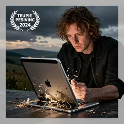 Robert Smith aggressively destroys his iPad