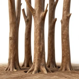 tree heads close to eachother stretching from a hole in the ground