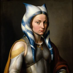 renaissance painting of ahsoka tano, michelangelo's style