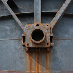 cimbra industrial ship metal structure, steel tam detail view, grunge, oxide, old