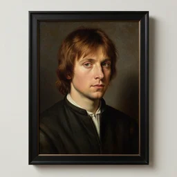 a portrait painting of young mark hamill playing luke from star wars in a renaissance style hanging in the louvre