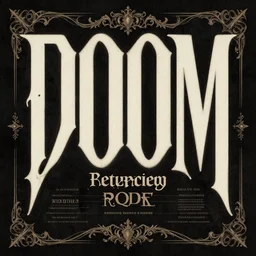 album art, futuristic typography, brutalist layout graphic design, doom, art gallery, renaissance, retro, vintage, elegant, baroque, gothic, dark, moody, artstation, 8 k, pinterest