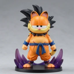 eldritch abomination garfield, imsorryjon, An anime Nendoroid of Son Goku, figurine, detailed product photo