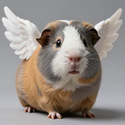 grey abyssinian guinea pig portrait heroic angelic realistic masterpiece artstation