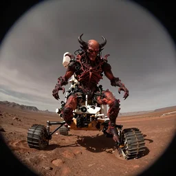 mars rover trailcam footage, demonic creature, fisheye lens, nasa press release
