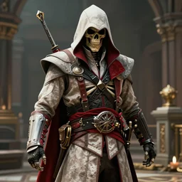 movie still of skeletor as ezio auditore in assassin's creed 2, gameplay, 8 k, hd
