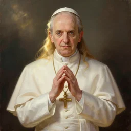 the pope drawn by studio trigger, in the style of Little Witch Academia