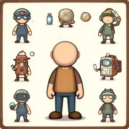 hidden object game character, concept art