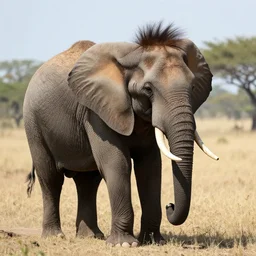 elephant with trumps hair