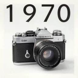 slr camera advertisment, still life, 1 9 7 0 s japan shouwa advertisement, print, nostalgic