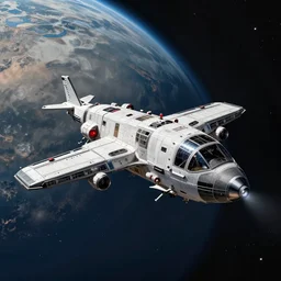 a spaceship flying by a planet, highly detailed, ultra realistic, ray - traced, 4 k, nasa photography