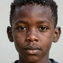 black boy, ice head, photo, very detailed