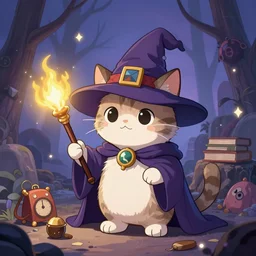 a cat wizard