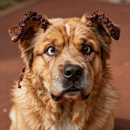oscar meyer beef frank that has the face of the rock, rock dog