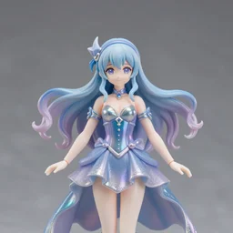 James Jean and Ilya Kushinov isolated magical girl vinyl figure, figure photography, holographic undertones, glitter accents on figure, anime stylized, high detail, ethereal lighting - H 640