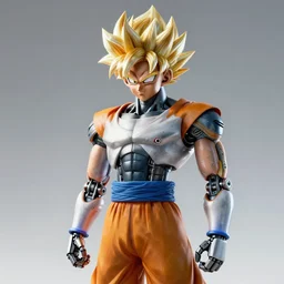 a sentient robot going super sayan