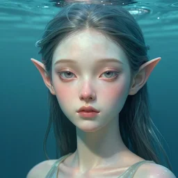 art style of ignio straffi, water fairy, highly detailed and proportional face, highly detailed nose and eyes and mouth and body