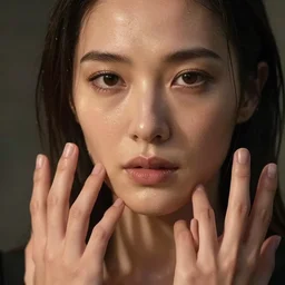 epic masterpiece gemma chan, sweaty skin, hyperrealistic, octane render, cinematic, beautiful face and flawless skin, perfect hands, 5 fingers, by edgar maxence and ross tran and michael whelan, legends of runeterra