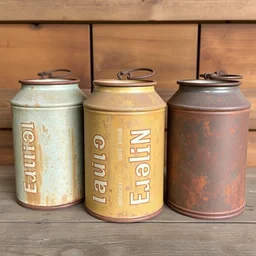 photo of old rusty cans