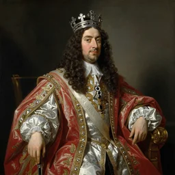 beautiful oil painting portrait of Louis xiv in coronation robes by Dan Mumford, Alex grey, hyacinthe rigaurd 1701