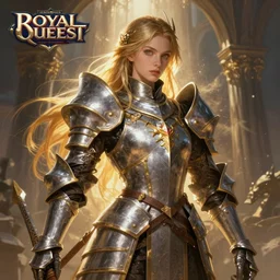 fantasy knight portrait concept artwork for mmorpg royal quest by helen blizzard, in style of browser online game legend legacy of the dragons