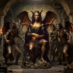 cultists summon demons in the basement by Leonardo Da Vinci, 4k, high detail