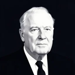 eisenhower, john candy portrays president dwight d. eisenhower, minimalist movie poster, minimalism, digital art, fan art, trending on artstation