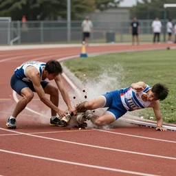 collision of track and human in next 2 seconds, reality photo
