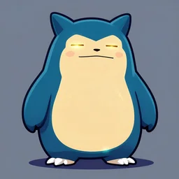 futuristic l. e. d snorlax in the style of vector art