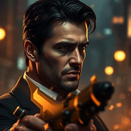 colin farrell as bruce wayne, cinematic shot, 8 k, art by artgerm and greg rutkowski and alphonse mucha, movie screenshot
