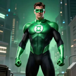 a Green Lantern Gambit mashup, amalgamation, comic book art, hyperrealistic, 8k, concept art