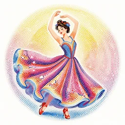 💃🌺, kinetic pointillism