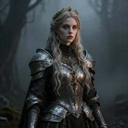 alchemy imperial princess knight gothic girl, gloomy and foggy atmosphere, octane render, rembrandt, cgsociety, artstation trending, horror scene, highly detailded