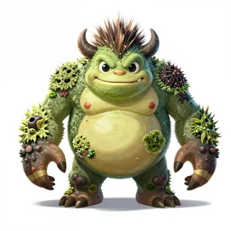 new tumbleweed porcupine lichen sea urchin Monster, digital art by Capcom for Monster Hunter (2020), finished concept art