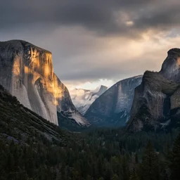 award winning landscape photography of yosemite national park by gary pritchard, beautiful light, moody, dramatic lighting, clouds, rule of thirds, golden ratio