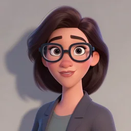 nerdy adult woman character portrait, by disney animation, highly detailed, dynamic shadows, 4 k, splash art